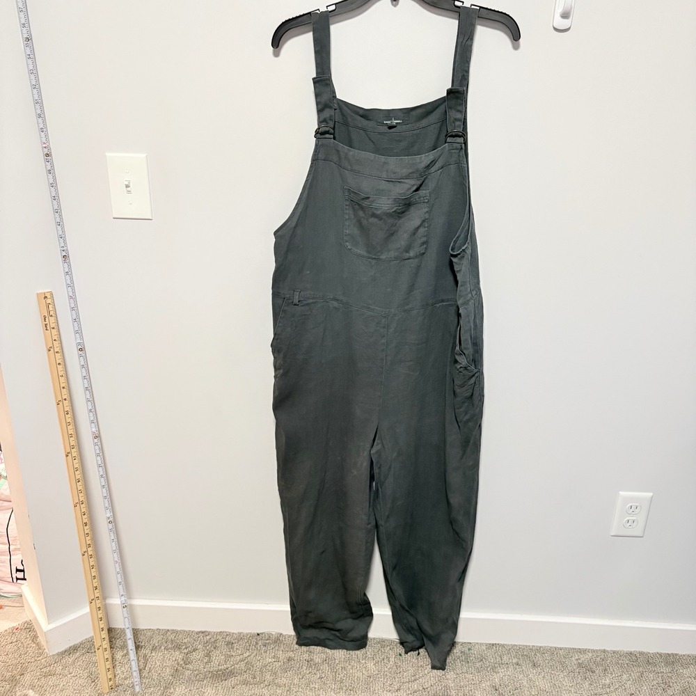 Seasalt Cornwall Jumpsuit Overalls Women Grey size 10 Linen Blend